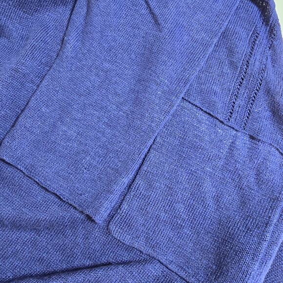 Eileen Fisher Straight Cardigan Fine Gauge‎ Linen Sapphire Blue 2X - Picture 7 of 13